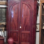 C. 1800 Georgian Mahogany Hanging Corner Cupboard
