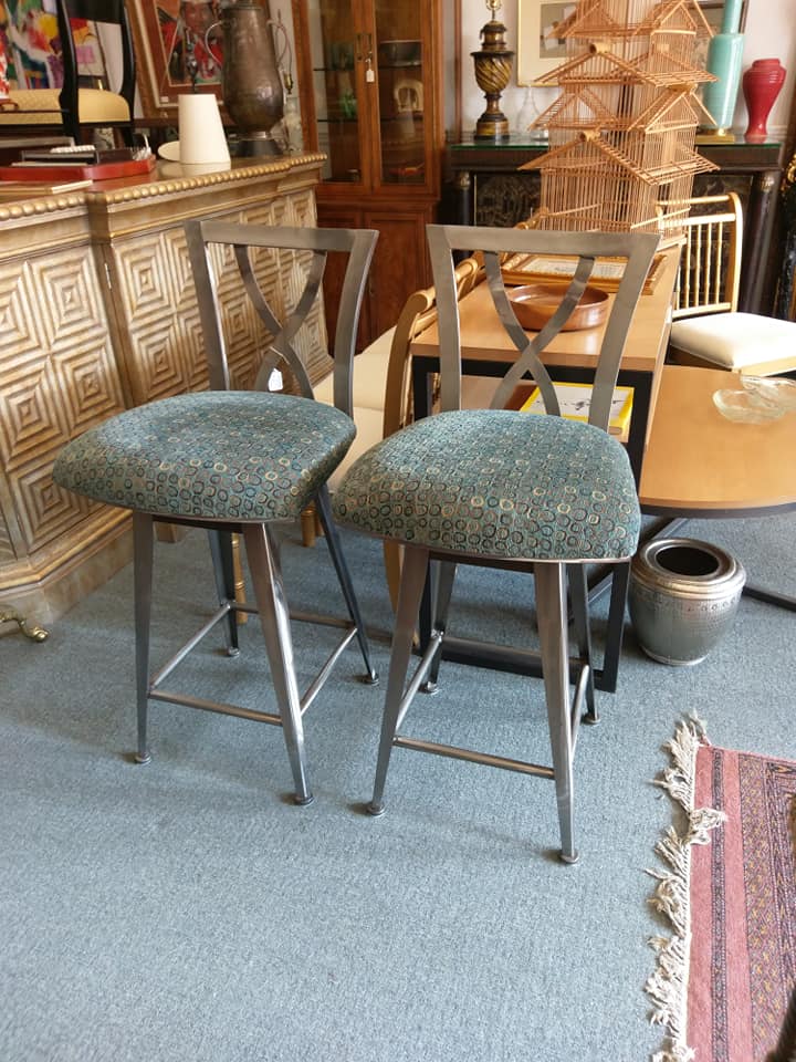 Pair Swivel Counter Stools By Johnston Casuals Astute Furnishings
