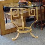 Iron Greek Key Accent Table