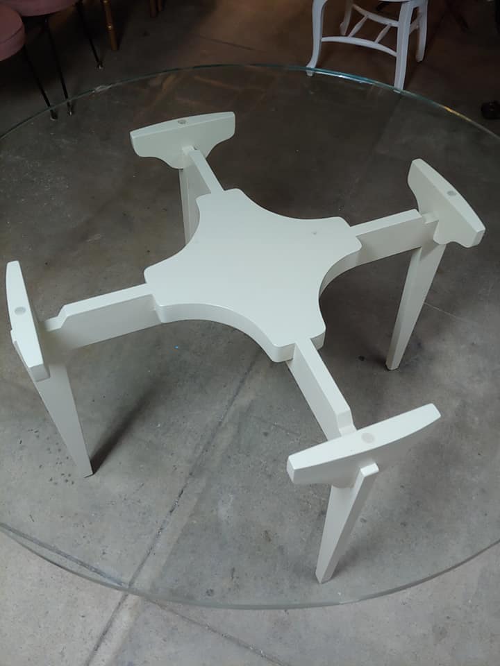 Danish Modern Glass Top Table Astute Furnishings