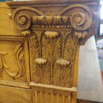 Antique English Carved Pine Mirror