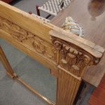 Antique English Carved Pine Mirror