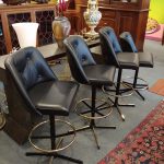 Set 4 Vintage Adjustable Swivel Stools by Admiral