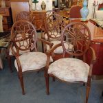 Set 6 Ethan Allen, Hepplewhite Spider Back Armchairs