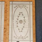Pair Antique Reverse Etched Mirrors