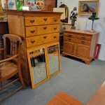 Pair Antique Reverse Etched Mirrors