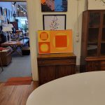 Mid Century Geometric Oil on Canvas