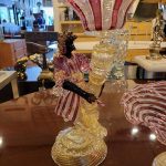 Murano Venetian Glass Candleholders and Bowl