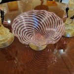Murano Venetian Glass Candleholders and Bowl