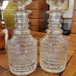 Pair Georgian Crystal Decanter