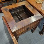 Antique Game Table / End Table with Removable Top