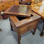 Antique Game Table / End Table with Removable Top
