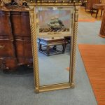 Antique Federal Reverse Painted Wall Mirror
