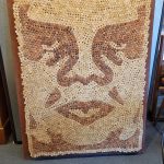 Wine Cork Portrait after Shepard Fairey