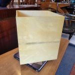 Art Deco Waste Can, Parchment over Wood