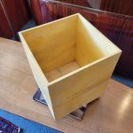 Art Deco Waste Can, Parchment over Wood