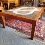 Stoneware Tile and Teak Coffee Table by Ole Bjorn Kruger