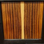 Ebonized Oak and Rosewood Console Cabinet. 52 inches tall