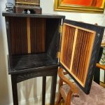 Ebonized Oak and Rosewood Console Cabinet. 52 inches tall