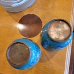 Near Pair 1920s Chinese Cloisonne Vases, 9.25 inches