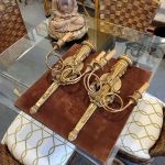 Antique Carved Giltwood Sconces, Electrified