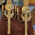 Antique Carved Giltwood Sconces, Electrified