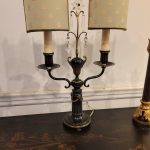 Pair 17 inch English Bronze Accent Lamps