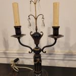 Pair 17 inch English Bronze Accent Lamps