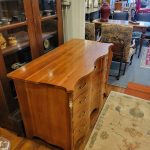 C. 1820, French Cherry Double Serpentine Bombe Chest.