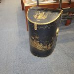 Sarreid Chinoiserie Canister / Tole Coal Scuttle