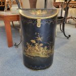Sarreid Chinoiserie Canister / Tole Coal Scuttle