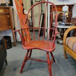 Antique Sack Back Windsor with Old Red Paint