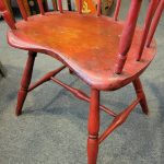 Antique Sack Back Windsor with Old Red Paint