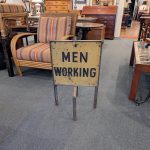 Vintage Metal Men Working Sign