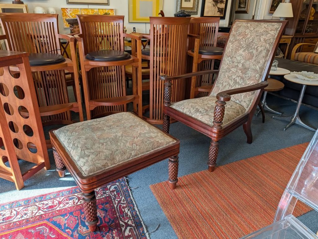 Baker Milling Road Lounge Chair and Ottoman