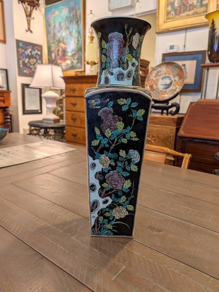 19 inch Antique Black Family Vase