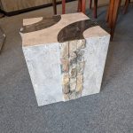 Tessellated Stone Pedestal / Cube Table / Drink Table.