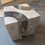 Tessellated Stone Pedestal / Cube Table / Drink Table.