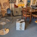 Tessellated Stone Pedestal / Cube Table / Drink Table.