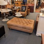 Tufted Leather Ottoman