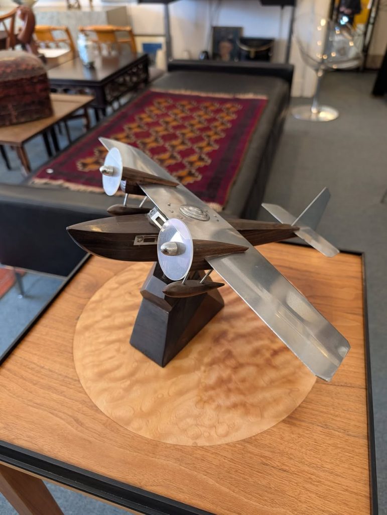 French Art Deco Handcrafted Model Airplane