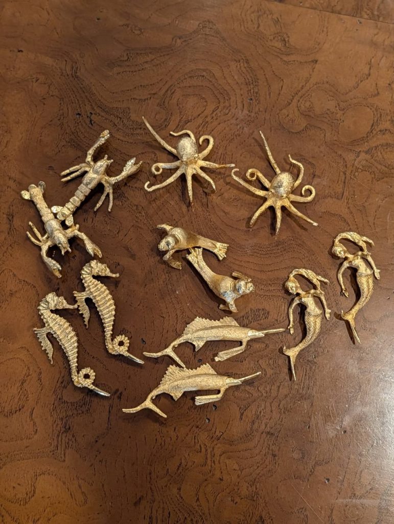 Tancraft Gold Plated Cocktail Markers, 1960s