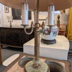 Vintage Onyx and Brass Table Lamp