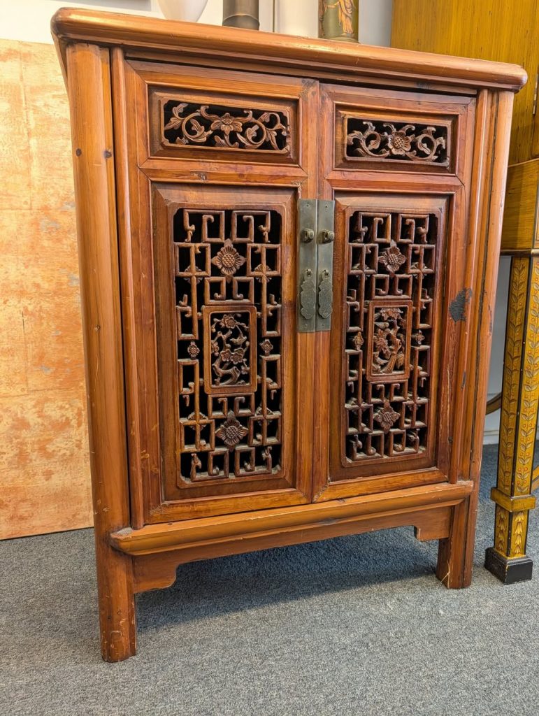 Carved Chinese Side Cabinet
