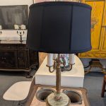 Vintage Onyx and Brass Table Lamp