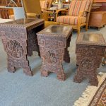 19th C. Deeply and Finely Carved Nest of Tables