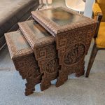 19th C. Deeply and Finely Carved Nest of Tables