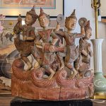 Vintage Burmese Carved Musicians