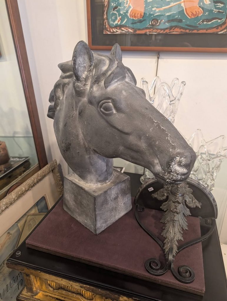 Vintage Cast Iron Horse Head Bust