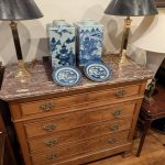 Pair Antique Canton Plates, 8.75 inches